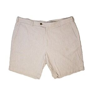 Brooks Brothers Bermuda Shorts Mens W40 Grey Polka Dot Cotton Stretch Prep Golf